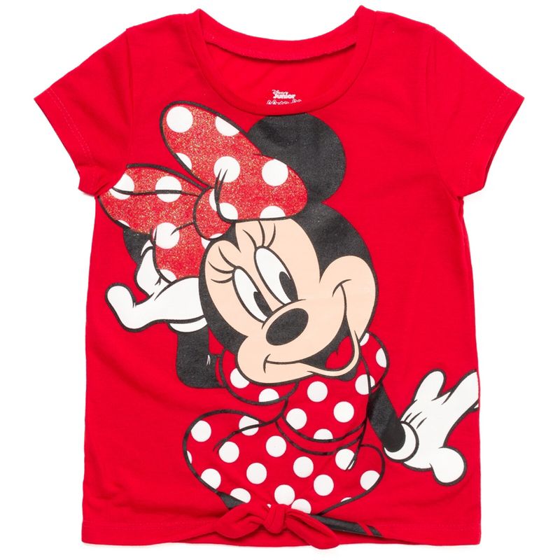 Mickey Mouse & Friends Minnie Mouse Lilo & Stitch Princess Winnie the Pooh Girls T-Shirt and French Terry Shorts Outfit Set Toddler, 2 of 8