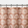 Indigo Road by Egypt Sherrod 70"x72" Meru Fan Leaf Block Printed Shower Curtain Dusty Terracotta - 2 of 4