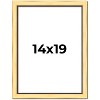 PosterPalooza | Simple Gold Picture Frame - UV Acrylic, Foam Board Backing, Hanging Hardware - 2 of 4