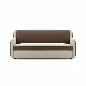 Rennnsan Convertible Scandinavian Sofa in Brown and Cream - 1 of 1