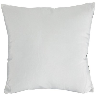 Green and White Palm Leaf Rhinestone 16" Square Throw Pillow