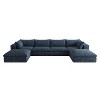 GDFStuio Birrell Modern 6-Seater Corduroy Fabric and Feather-filled Upholstered U-Shaped Sectional Sofas - 4 of 4