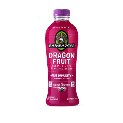 Sambazon Dragon Fruit Gut Immunity Berry Ginger Blend Superfood Juice - 32 fl oz