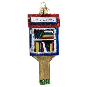 Old World Christmas 5.0 Inch Little Library Recent Trend Advid Readers Tree Ornaments - 1 of 3