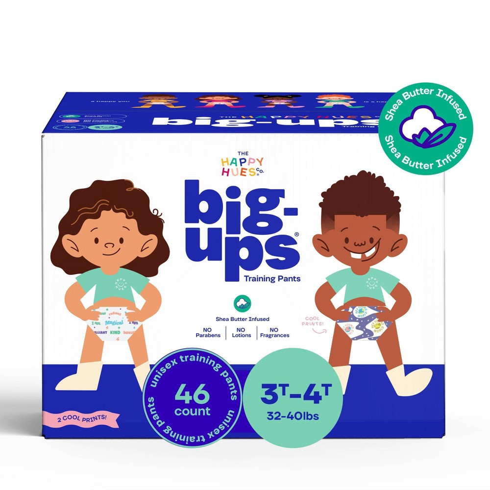 Happy Hues Big-ups Disposable Training Pants - 3T-4T - 46ct