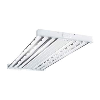 Metalux F Bay HBL 2 x 4 Foot 4 Lamp T8 Commercial Fluorescent Lamp Light Fixture, for Retail, Industrial, and Warehouse Applications