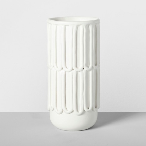 9.5" x 4.6" Decorative Porcelain Vase White - Opalhouse™ - image 1 of 3