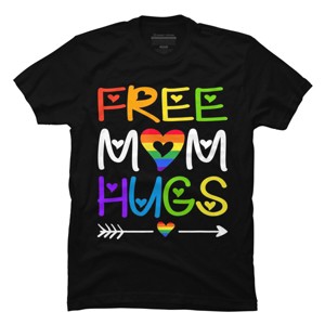 Adult Design By Humans Rainbow Free Mom Hugs Pride Arrow By Avocato T-Shirt - 1 of 2