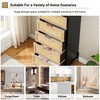 Natural Rattan Dresser, Wooden Chest of Drawer, Farmhouse Storage Cabinet, Bedroom Dresser - 3 of 4