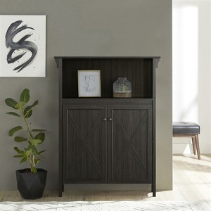 Saint Birch Hawksbury Storage Cabinet with Open Shelf , Espresso - 1 of 4