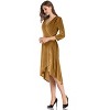 Women's Velvet V-Neck Formal Cocktail Party Dress - 2 of 4