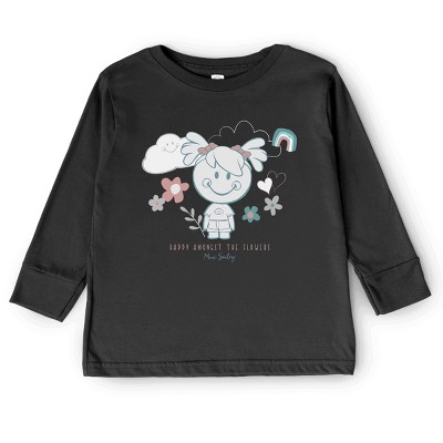 The Juniper Shop Mini Smiley Happy Amongst The Flowers Toddler Long Sleeve Tee