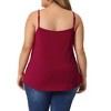 Agnes Orinda Women's Plus Size Lace Front V-Neck Sleeveless Spaghetti Strap Cami Tank Tops - 4 of 4