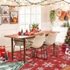 Christmas Area Rugs, Snowflake Trees Washable Throw Carpet Rugs for Living Room - 4 of 4