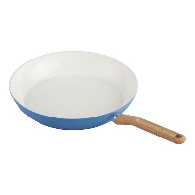 Healthy Ceramic Nonstick 12" Fry Pan with Light Blue Exterior