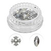 Unique Bargains Women's Elegant Rhinestone Nail Supplies Black 1 Set - 3 of 4