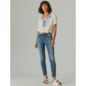 Lucky Brand Women's Mid Rise Ava Super Skinny Destruct Jean - 1 of 4