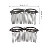 Unique Bargains Women's Narrow Semicircle Hair Comb Insertion Tool Black 1 Pc - 2 of 3
