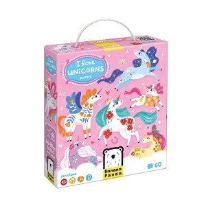 Banana Panda I Love Unicorns Puzzle, Ages 4+ - 1 of 4