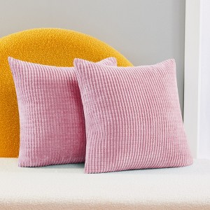 Deconovo Corduroy Decorative Throw Pillow Covers, 2-Pack, OEKO-TEX, Zippered - 1 of 4