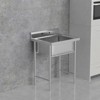 ROVSUN Commercial 304 Stainless Steel Sink Free Standing Utility Sink for Garage, Restaurant, Kitchen, Laundry Room, Outdoor, - 4 of 4