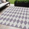 Purple And Lilac Geometric Washable Indoor Outdoor Area Rug - 2 of 4