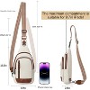 Leather Crossbody Bag for Women & Men, Adjustable Sling Backpack Purse, Multipurpose Daypack - 2 of 4