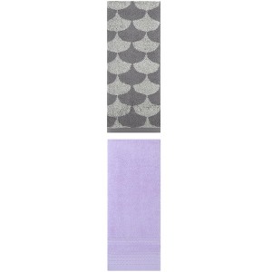 REGALWOVEN Soft Absorbent Bathroom Decorative Hand Towels for Drying 14" x 30"/13" x 29" 2 Pcs - 1 of 4