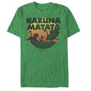 Men's Lion King Hakuna Matata Sunset Circle T-Shirt - 1 of 3