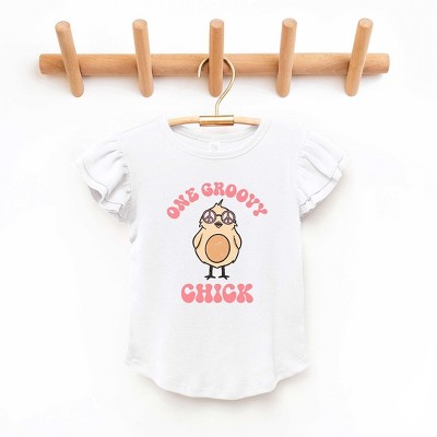 The Juniper Shop One Groovy Chick Toddler Flutter Sleeve Tee