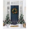 3ft Pre-Lit Mini Christmas Tree, Tabletop Artificial Xmas Tree with 78 Led Lights, Snow Flocked or Nordic Spruce, For Home and Office - 3 of 4