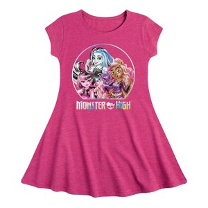 Girls' - Monster High - Character Image Fit & Flair Cap Sleeve Dress - 1 of 2