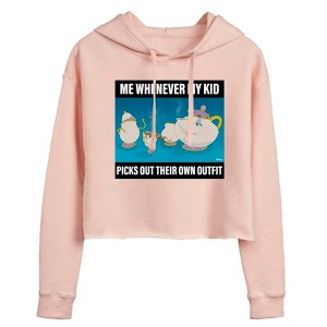 Women's - Disney - Me When Kid Picks Outfit Cropped Graphic Hoodie - 1 of 2