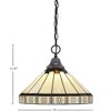 Toltec Lighting Any 1 - Light Pendant in  Dark Granite with 15" Honey & Brown Mission Art Glass Shade - 2 of 2