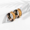 Vintage Enamel Huggie Hoop Earrings for Women Delicate Enamel Round Circle Hoop Earrings Trendy Flower CZ Earrings Jewelry - 2 of 4