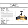 Urban Ambiance Luxury Contemporary Chandelier 15.375''H x 19''W,  Midnight Black Finish,  Gambier Collection, UHP3862 - 3 of 4