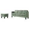 Homy Casa L-Shaped Sectional Sofa with Corduroy Upholstery and Reversible Ottoman, Soft Modern Living Room Couch - 4 of 4