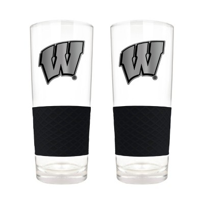 NCAA Wisconsin Badgers 22oz Score Pint Glass Set - 2pc