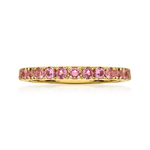 Ross-Simons 0.90 ct. t.w. Pink Tourmaline Eternity Band in 18kt