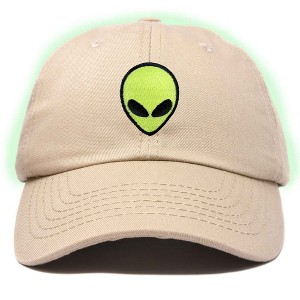Dalix Alien Embroidered UFO Dad Hat Cotton Baseball Cap Adjustable Mens - 1 of 4
