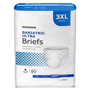 Tranquility Bariatric Disposable Briefs 4X-Large with AIR-Plus Fully  Breathable Fabric for Skin Dryness & Integrity, Latex-Free, 34oz Capacity,  8ct