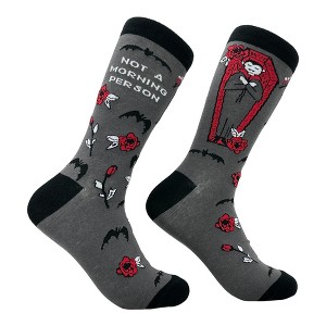 Crazy Dog T-Shirts Men's Not A Morning Person Socks Funny Sarcastic Vampire Graphic Footwear - 1 of 4