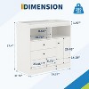 Acekool Baby Dresser with Changing Table, Wooden Nursery Changing Station with Drawers, Cabinet, Open Shelves, for Bedroom or Nursery - 4 of 4