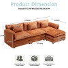 MOONMISS 112" Oversized Modern Chenille L Shaped Sectional Sofa Cloud Couch for Living Room, with Moveable Ottoman & Memory Foam - 4 of 4