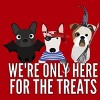 Junior's Design By Humans Dog Halloween - We're Only Here For The Treats By PedigreePrints T-Shirt - 2 of 3