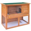 vidaXL Outdoor Rabbit Hutch Small Animal House Pet Cage 1 Door Wood - 2 of 4
