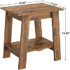 GustoWave Small End Table Set of 2, Modern Nightstand with 2 Tier Storage Shelves for Living Room, Bedroom, Office, Bathroom - 3 of 4