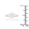 Slickblue Women's Rhodium-Plated Silvertone Fancy Wedding Ring Set with Clear Cubic Zirconia, Sizes 5 to 10 - 4 of 4