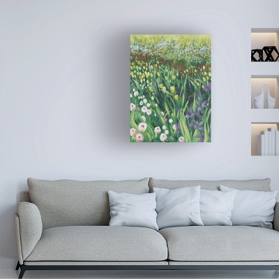 Grace Popp Floral Landscape Canvas Art with Wood Frame