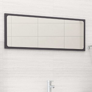 vidaXL Bathroom Mirror Gray 35.4 in.x0.6 in.x14.6 in. Engineered Wood - 1 of 4